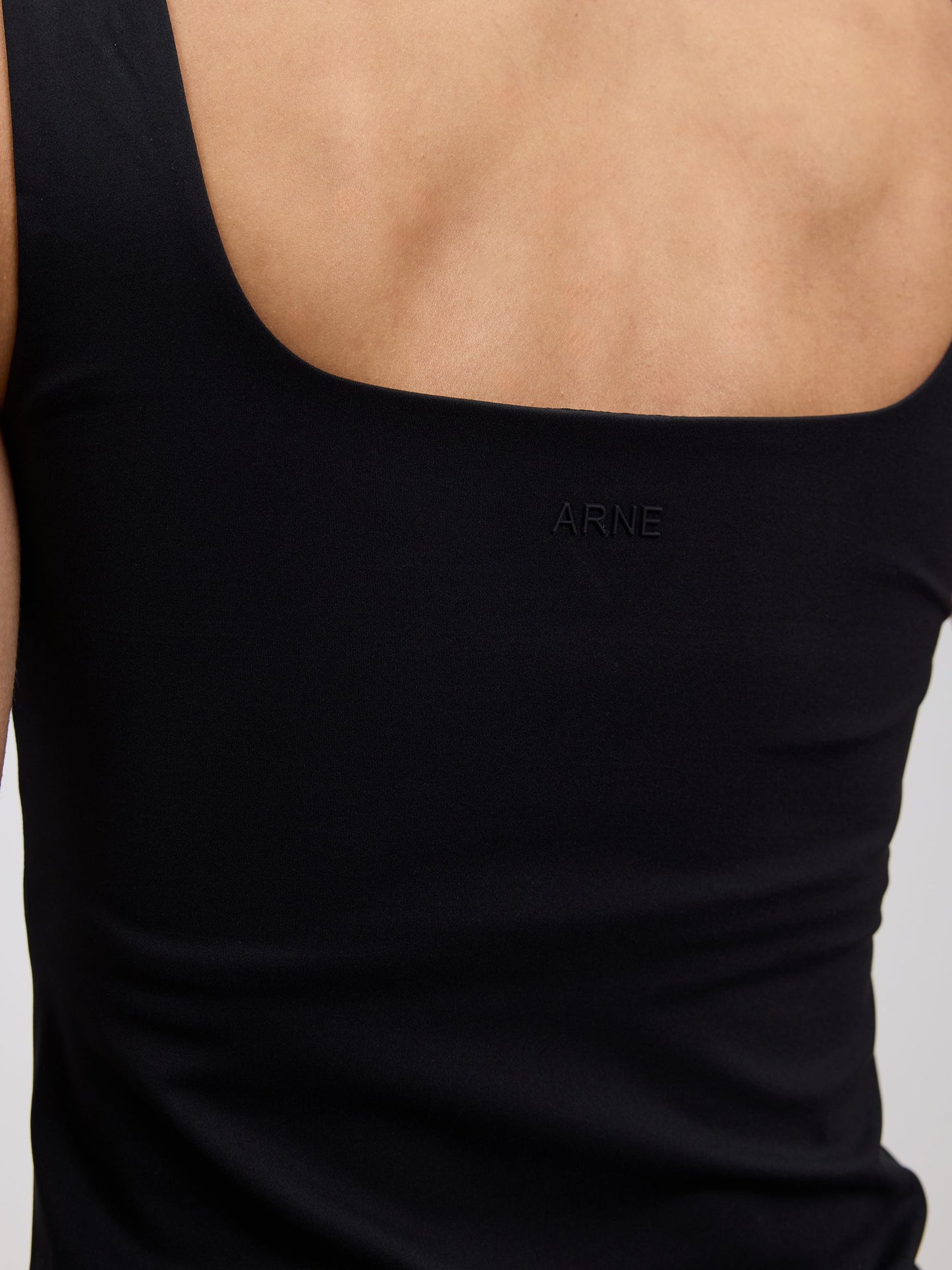 Womens Active Square Neck Vest in Black