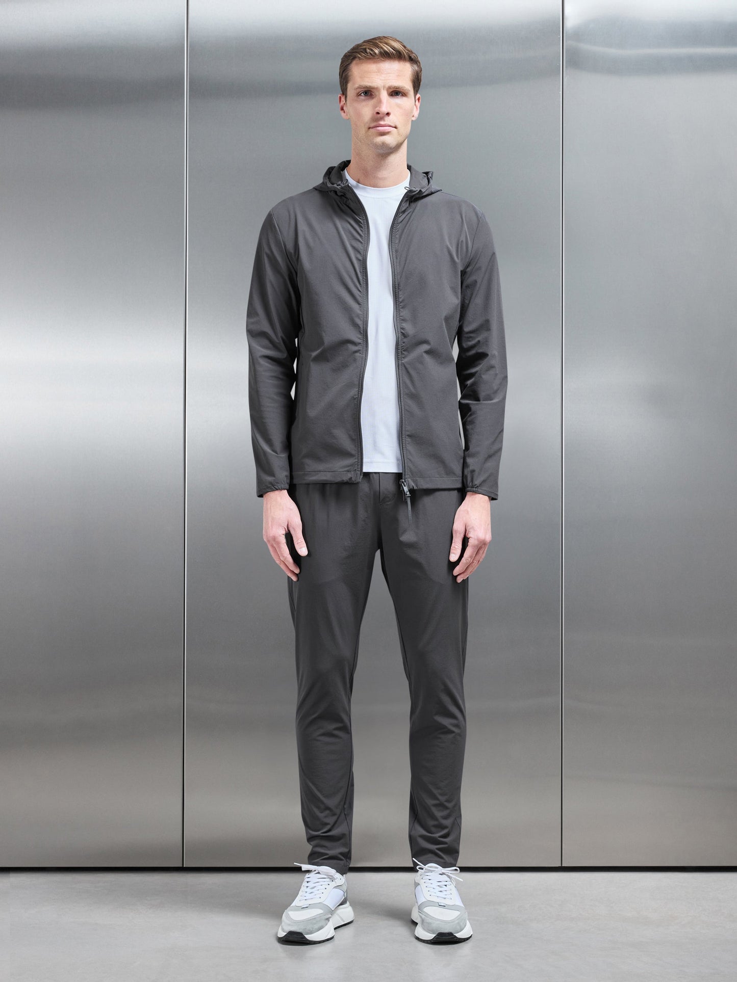 Active Technical Tapered Trackpant in Grey