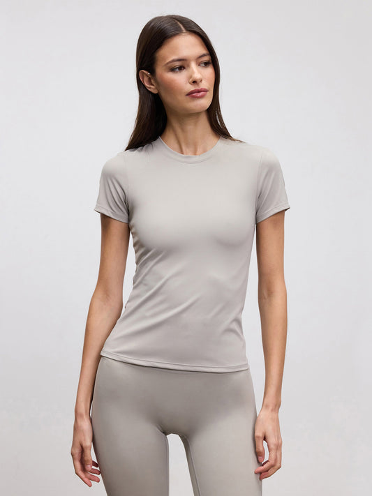 Womens Active T-Shirt in Stone