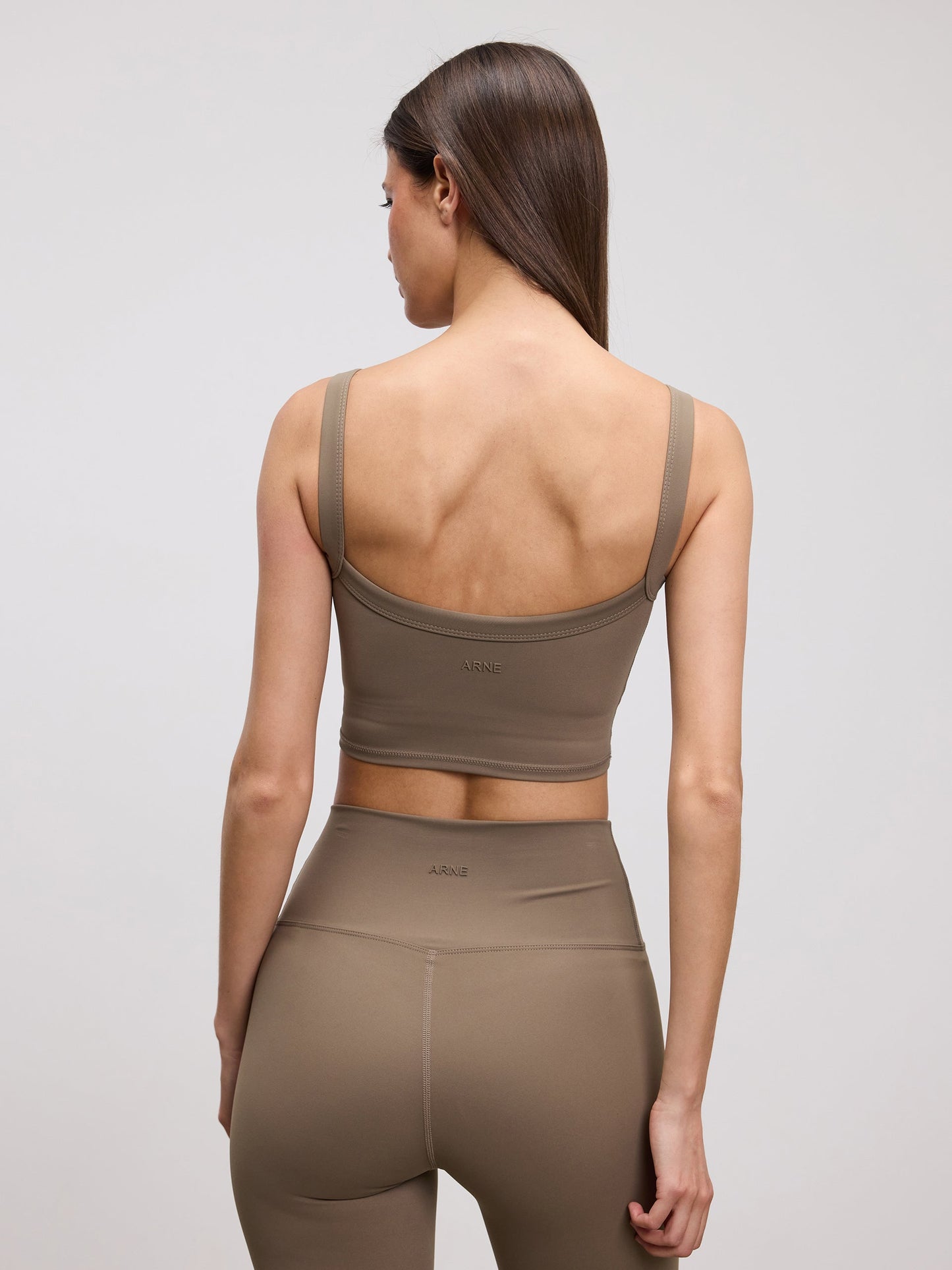 Womens Active Sports Bra in Taupe