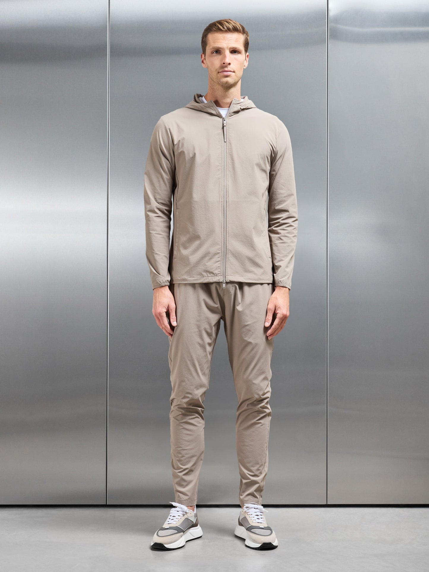 Active Technical Tapered Trackpant in Taupe