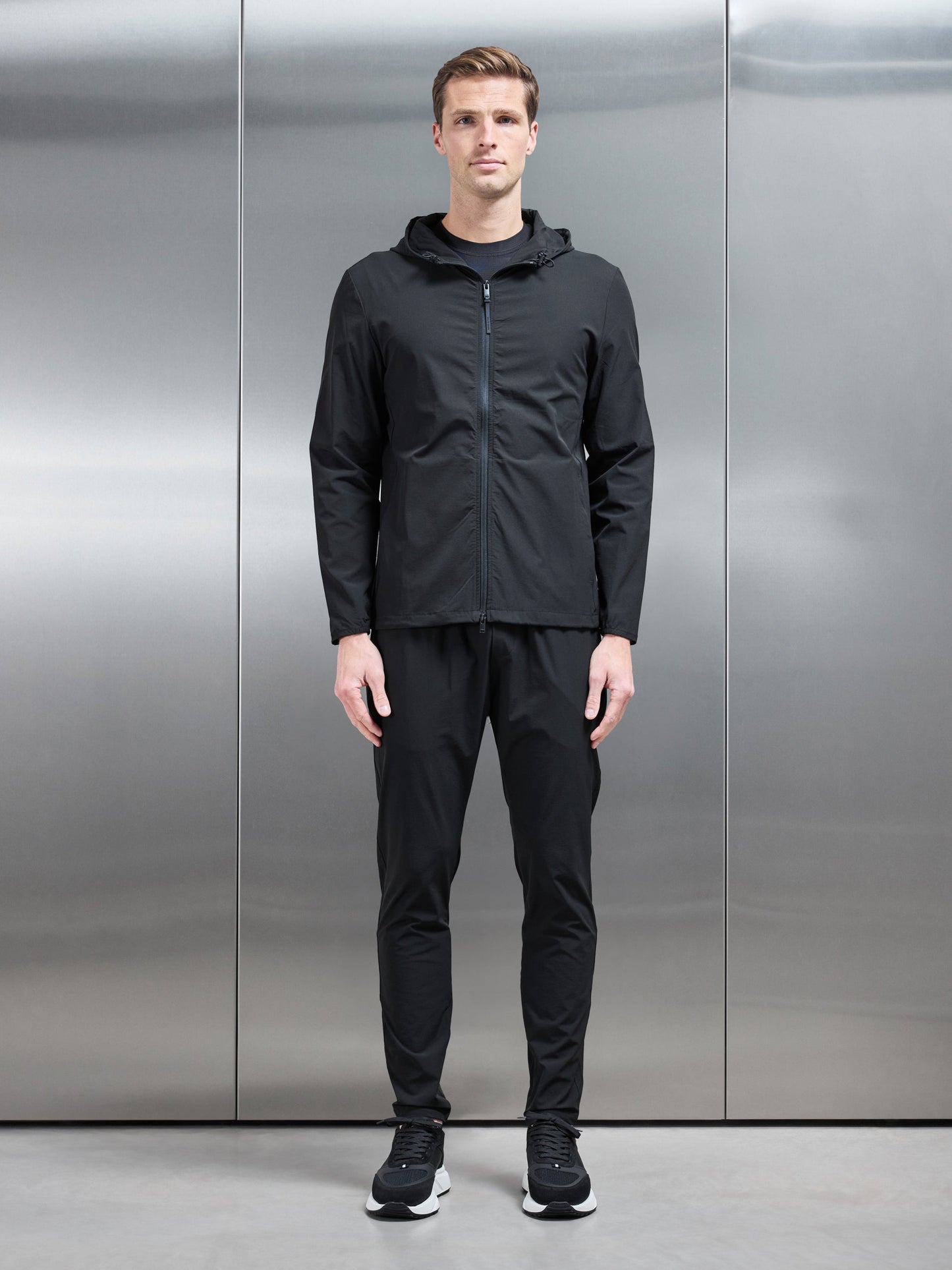 Active Technical Windbreaker in Black