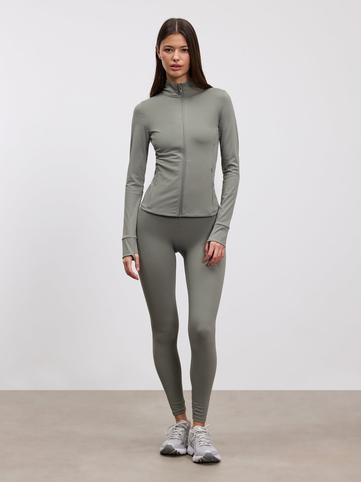 Womens Active Zip Through Jacket in Sage