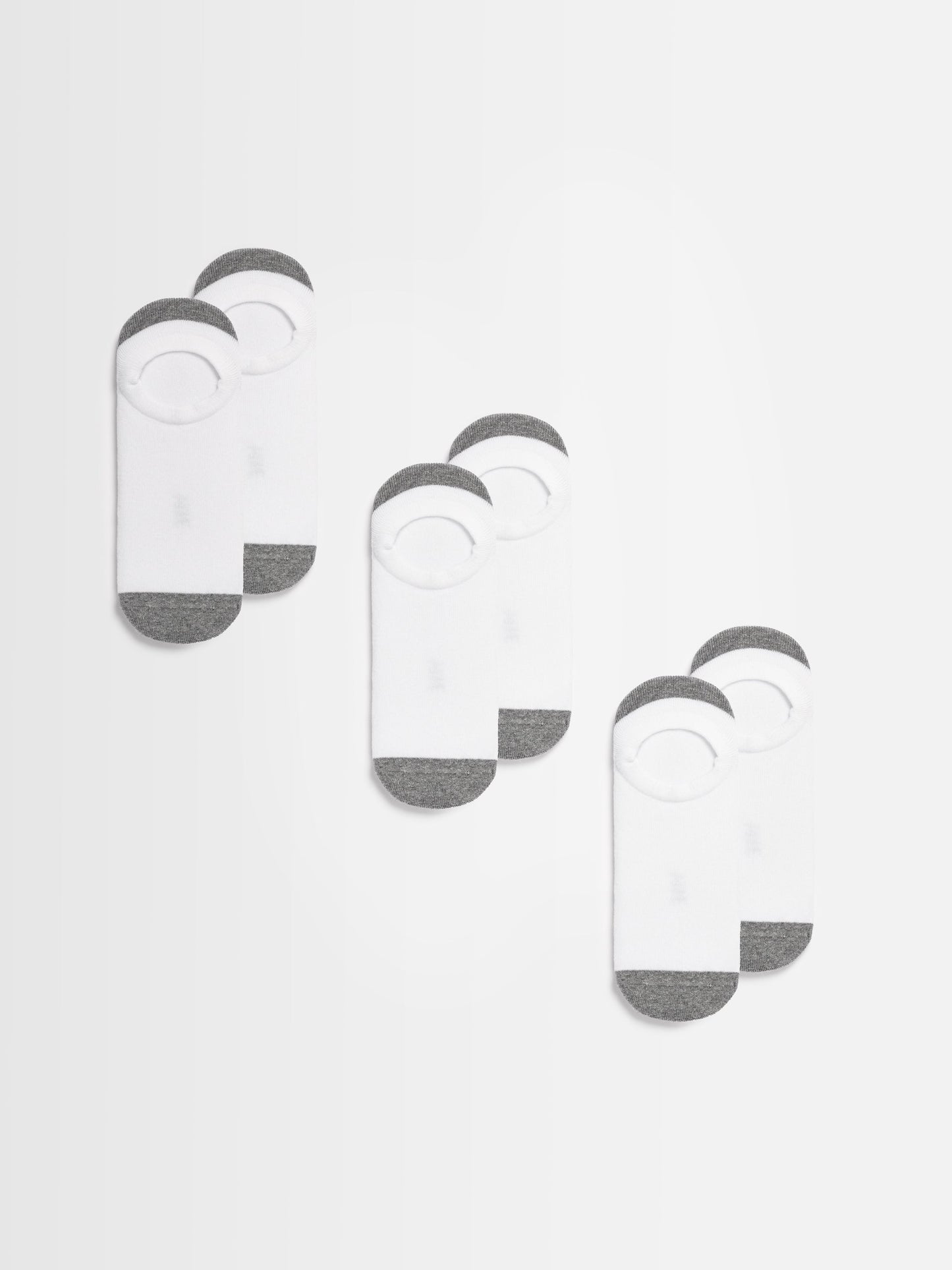 3 pack ARNE Invisible Socks in White