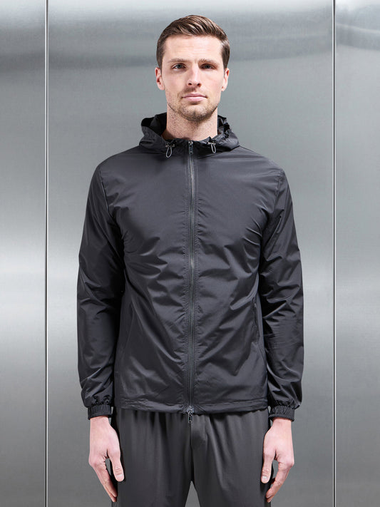 Utility Shell Windbreaker in Grey